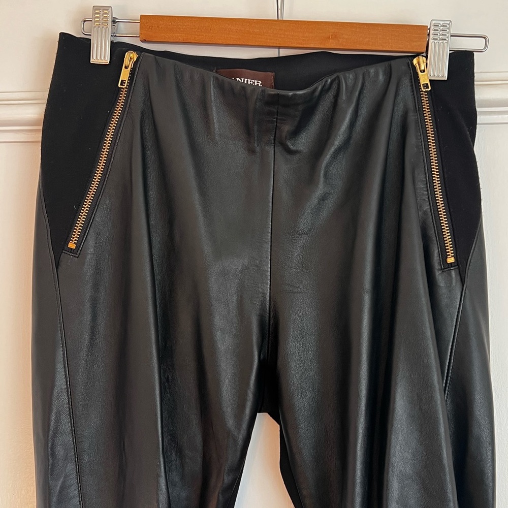 Danier Black Real Leather Pants